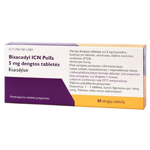 Bisacodyl Viatris, 30 vnt.