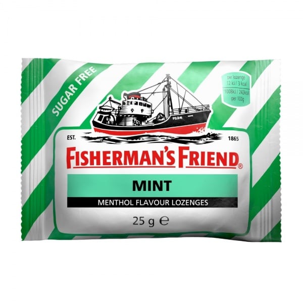 FISHERMAN'S FRIEND pastilės, mėtų skonio, becukrės, 25 g