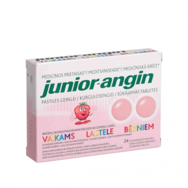 JUNIOR ANGIN pastilės, 24 vnt.
