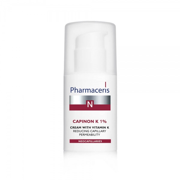 PHARMACERIS N, CAPINON K kremas odai su išsiplėtusiais kapiliarais, 30 ml