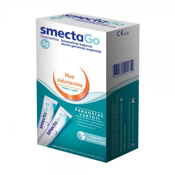 SMECTA GO, 3 g x 12 paketėlių