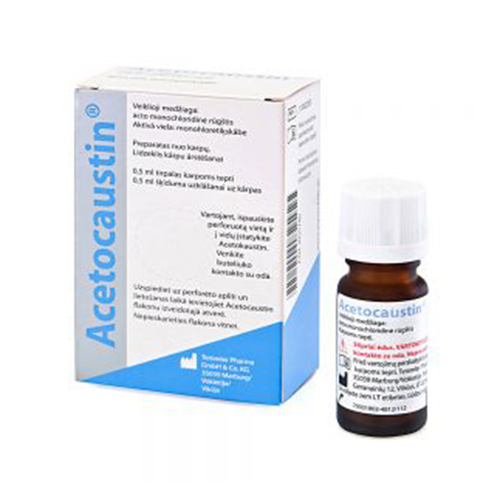 ACETOCAUSTIN medicininė priemonė karpoms, 0,5 ml, 1 vnt.