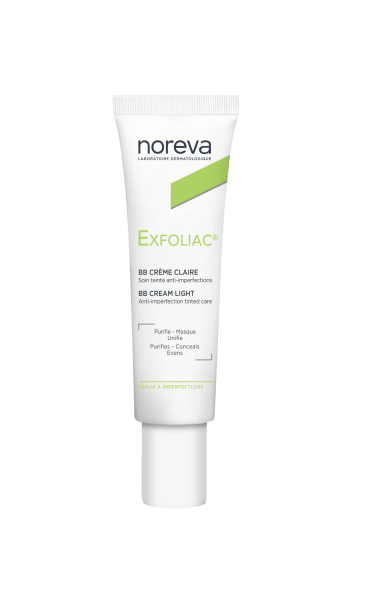 NOREVA toninis BB veido kremas EXFOLIAC, šviesus atspalvis, 30 ml