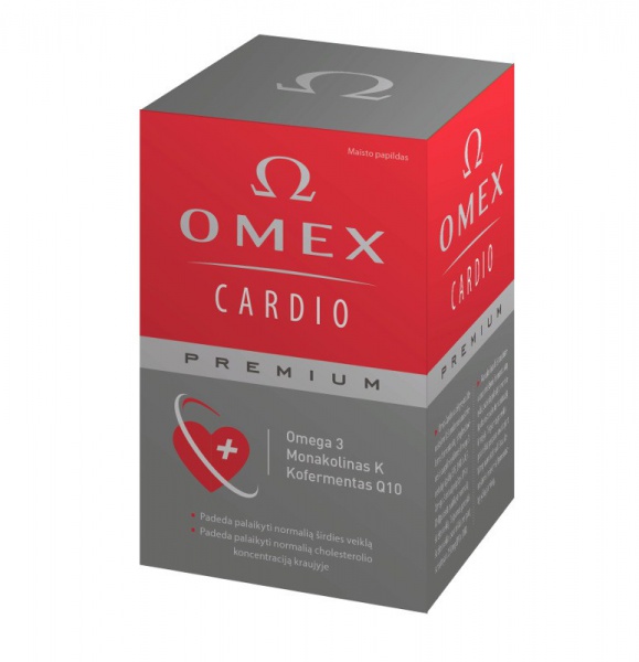 OMEX maisto papildas žuvų taukai PREMIUM CARDIO, 60 kaps. | Camelia