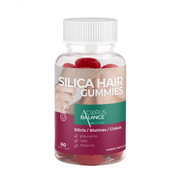 ACORUS BALANCE guminukai plaukams SILICA HAIR GUMMIES, 60 guminukų