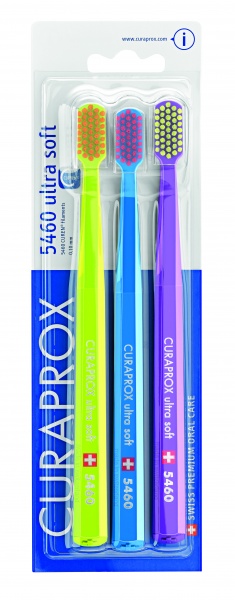 CURAPROX dantų šepetėlių rinkinys CS 5460 ULTRA SOFT, 3 vnt.
