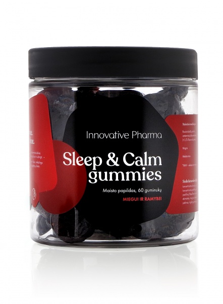 INNOVATIVE PHARMA maisto papildas SLEEP & CALM GUMMIES, 60 guminukų