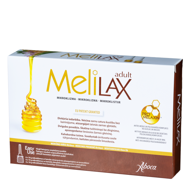 MELILAX mikroklizma ADULT, 10 g x 6 vnt.