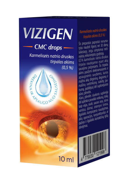 VIZIGEN akių lašai CMC, 0,5%, 10 ml | Camelia
