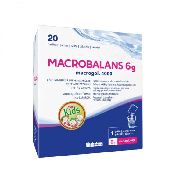 MACROBALANS 6 g milteliai geriamajam tirpalui vaikams N20