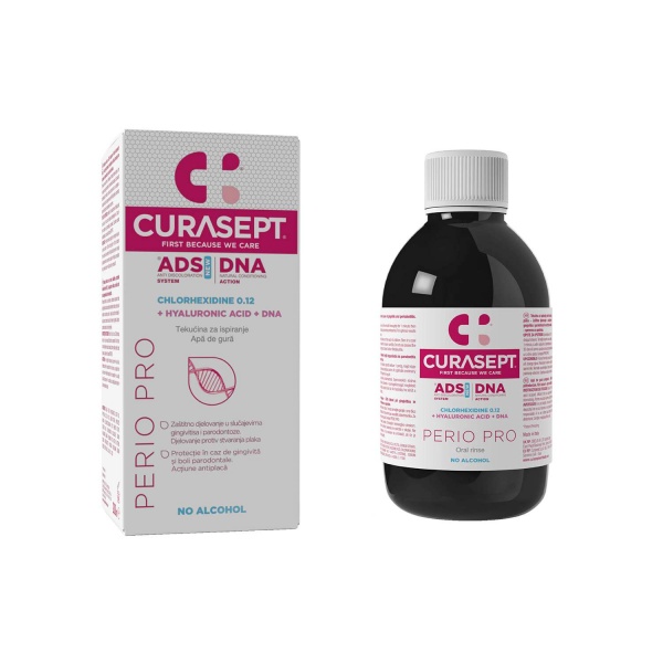 ADS Perio PRO skalavimo skystis su 0.12% CHX+hialuronas 200 ml Curasept, 200 ml