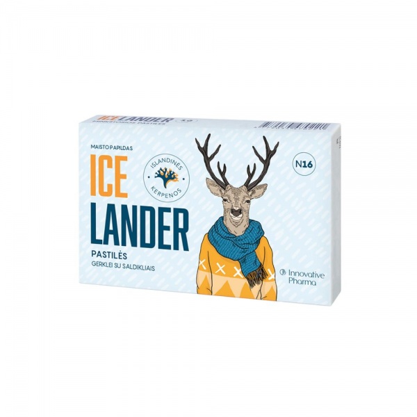 ICELANDER maisto papildas, 16 pastilių