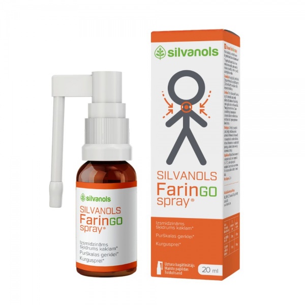 FARINGOSPRAY purškiamas maisto papildas gerklei, 20 ml