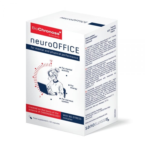 BIOCHRONOSS maisto papildas NEUROOFFICE, 60 kaps.