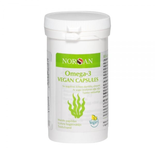 NORSAN maisto papildas OMEGA-3 VEGAN, 80 kaps.