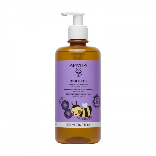 APIVITA šampūnas vaikams BLUEBERRY & HONEY, nuo 2 m., 500 ml